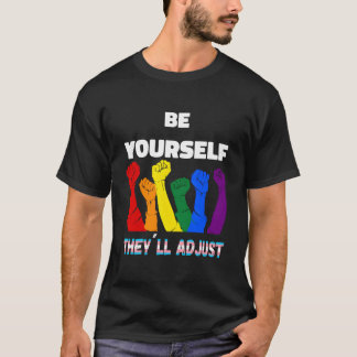 Lgbtq Regenbogen Transgender-Flagge Sei Du Selbst T-Shirt