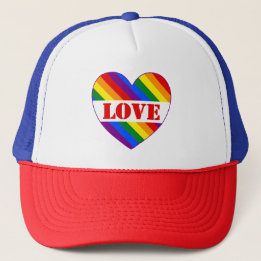 LGBTQ+ Regenbogenfahne Liebe Herz für den Monat de Truckerkappe