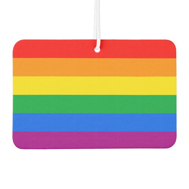LGBTQ+-Regenbogenfarben Autolufterfrischer (Vorderseite)