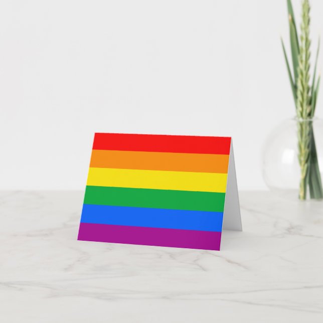 LGBTQ+-Regenbogenfarben Dankeskarte (Vorderseite)