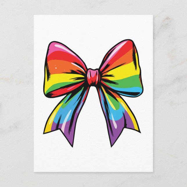 Lgbtq Regenbogenfarben Feiertagspostkarte (Vorderseite)