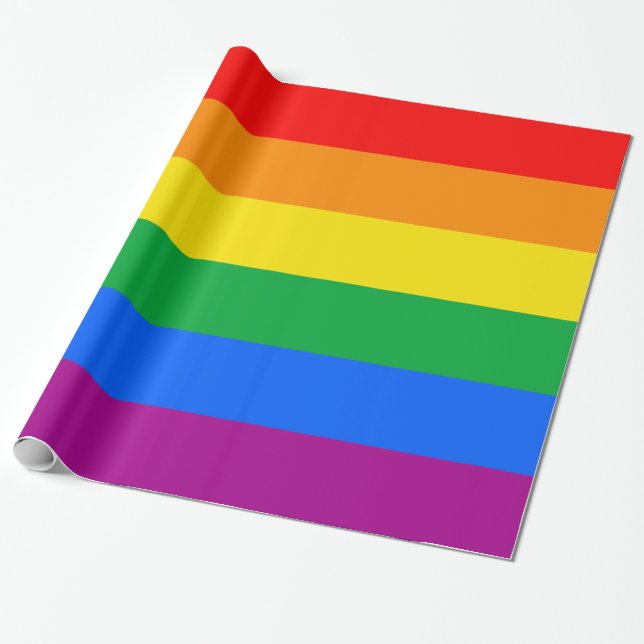 LGBTQ+-Regenbogenfarben Geschenkpapier (Ungerollt)