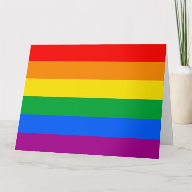 LGBTQ+-Regenbogenfarben Karte (Vorderseite)