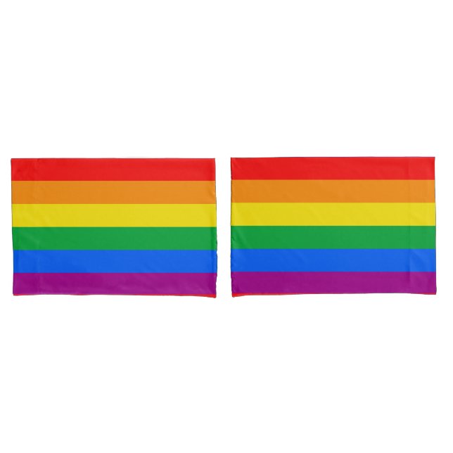 LGBTQ+-Regenbogenfarben Kissenbezug (Vorderseite-Set)