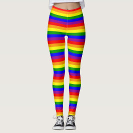 LGBTQ+-Regenbogenfarben mit dem Flag Leggings