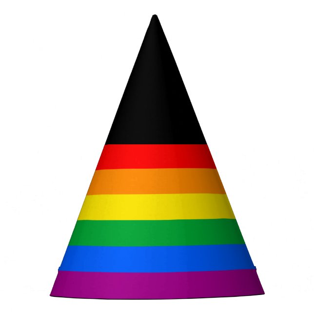 LGBTQ+-Regenbogenfarben Partyhütchen (Vorderseite)