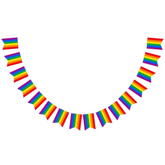 LGBTQ+-Regenbogenfarben Wimpelkette (Alle)