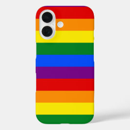 LGBTQ+-Regenbogenfarbenstreifen für den Monat der  iPhone 16 Hülle