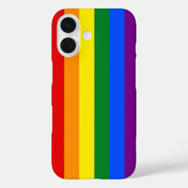 LGBTQ+-Regenbogenfarbenstreifen für den Monat der  iPhone 16 Hülle
