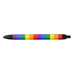 LGBTQ+-Regenbogenfarbenstreifen für den Monat der Kugelschreiber