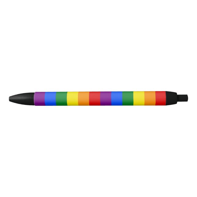 LGBTQ+-Regenbogenfarbenstreifen für den Monat der  Kugelschreiber (Vorderseite)