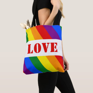 LGBTQ+-Regenbogenfarbenstreifen für den Monat der  Tasche