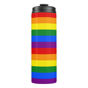 LGBTQ+-Regenbogenfarbenstreifen für den Monat der  Thermosbecher