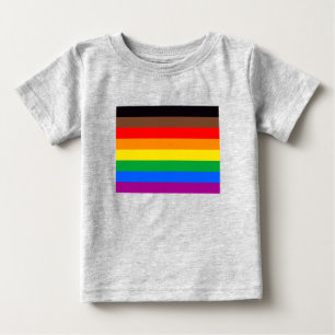 LGBTQ-Regenbogenflagge (8 Streifen) Baby T-shirt