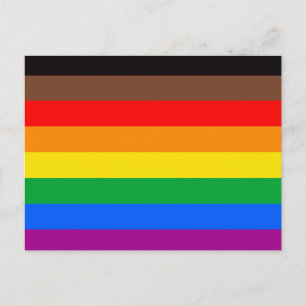 LGBTQ-Regenbogenflagge (8 Streifen) Postkarte