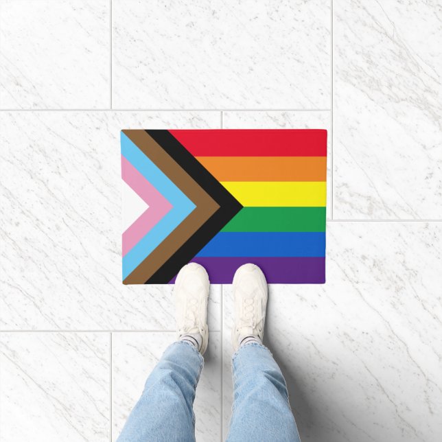 Lgbtq Regenbogenflagge inklusive Diversity Gay Pri Fußmatte (Indoor)