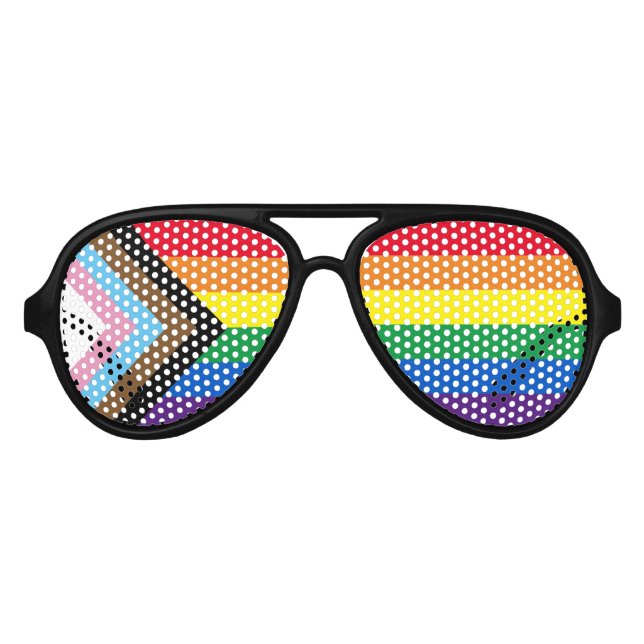 Lgbtq Regenbogenflagge inklusive Diversity Gay Pri Partybrille (Vorderseite)