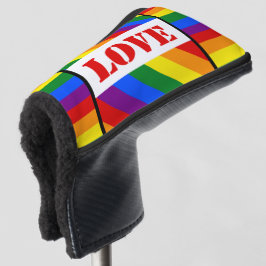 LGBTQ+-Regenbogenflagge mit Liebe für den Monat Mä Golf Headcover