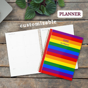 LGBTQ+ Regenbogenflaggenstreifen zum Pride-Monat - Planer
