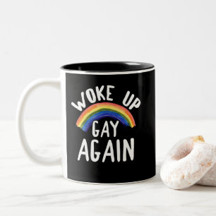 LGBTQ-Regenbogengeschenke Weckte wieder schwul Zweifarbige Tasse