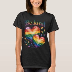 LGBTQ Regenbogenherzen Seien Sie freundlich T-Shirt