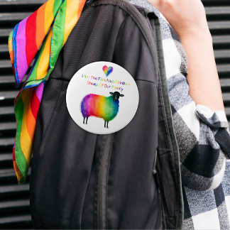 LGBTQ-Regenbogenschaf Button