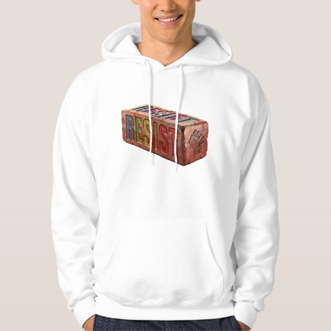 LGBTQ+ "RESIST Brick" Hoodie (Vorderseite)