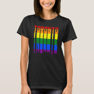 LGBTQ Retro Toronto Kanada Prix Skyline T-Shirt