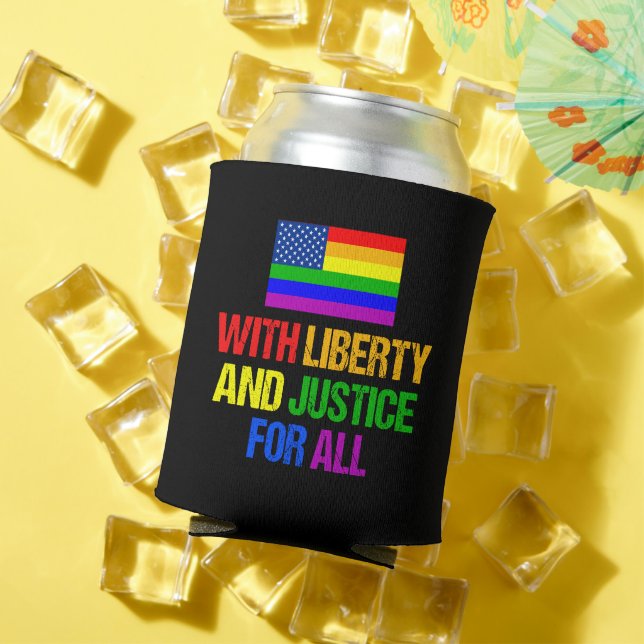 LGBTQ Rights Rainbow American Flag Gay Pride Dosenkühler (In Situ Sommer)