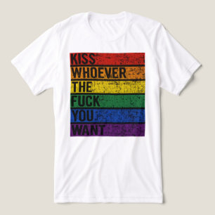 LGBTQ Schwule Lesben Stolz Monat T-Shirt Küsse Wen Tri-Blend Shirt