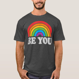 LGBTQ Sei du Gay Pride LGBT Allein Rainbow Flag Re T-Shirt