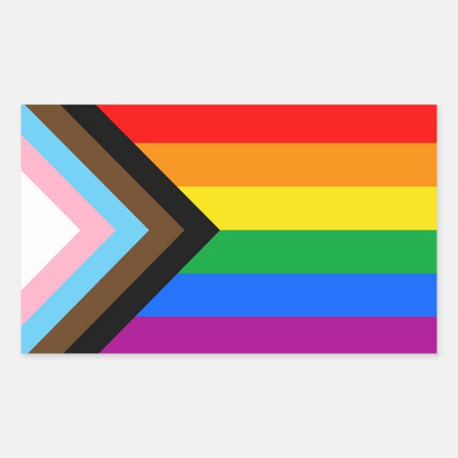 LGBTQ+-Statusanzeige Rechteckiger Aufkleber (Vorderseite)