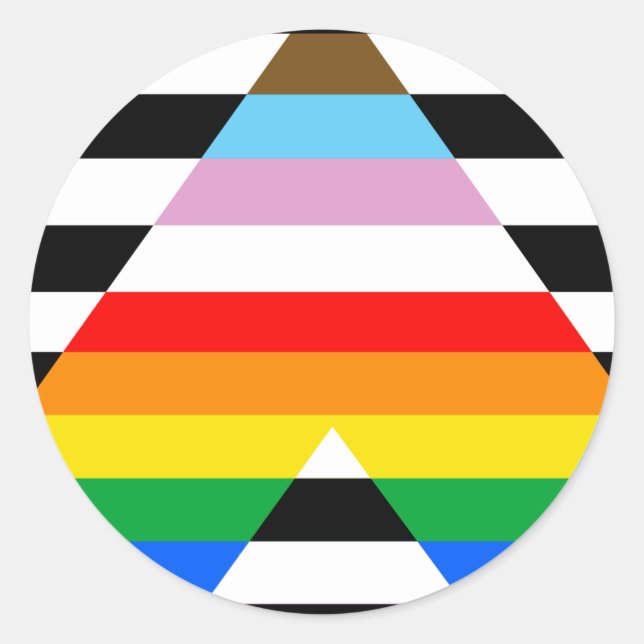 LGBTQ-Statusanzeige Runder Aufkleber (Vorderseite)