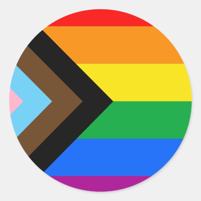 LGBTQ+-Statusanzeige Runder Aufkleber (Vorderseite)