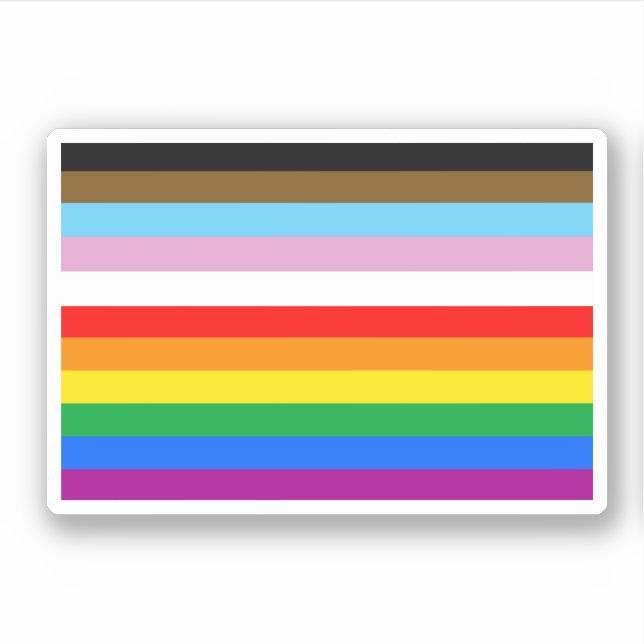 LGBTQ+-Statusmarkenstreifen Aufkleber (Vorderseite)