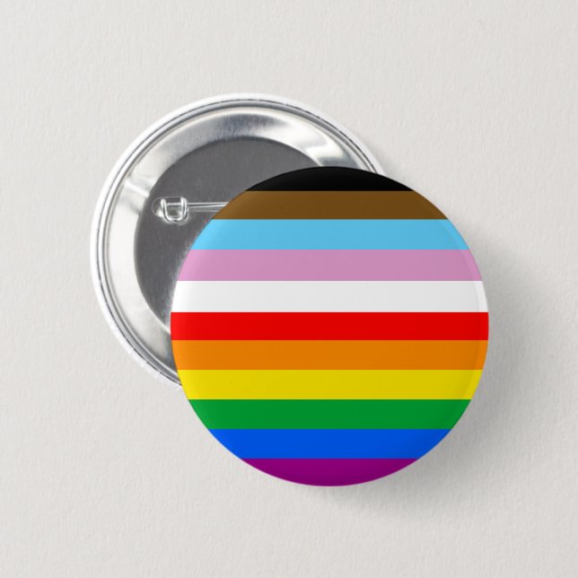 LGBTQ+-Statusmarkenstreifen Button (Vorne & Hinten)