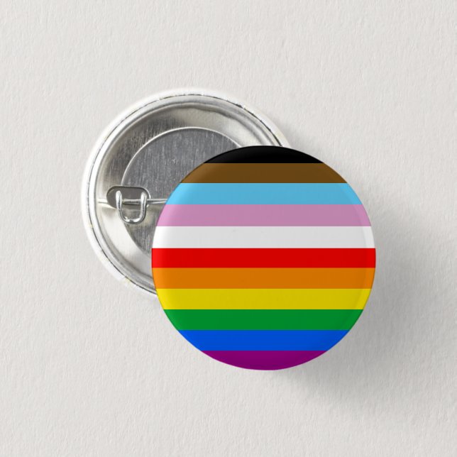 LGBTQ+-Statusmarkenstreifen Button (Vorne & Hinten)