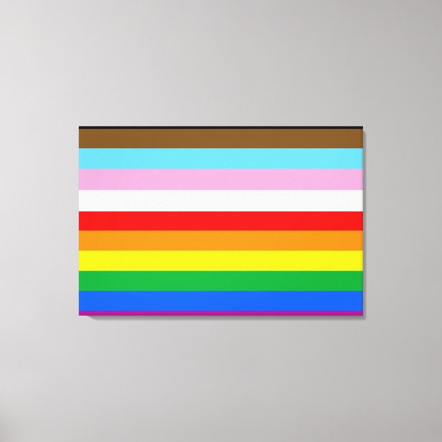 LGBTQ+-Statusmarkenstreifen Leinwanddruck (Vorderseite)