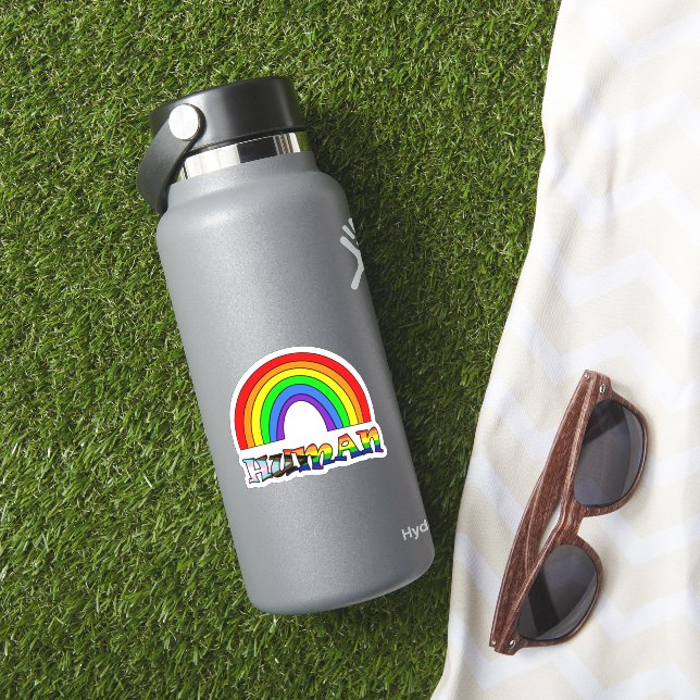 LGBTQ+-Stolz für den menschlichen LGBTQ+-Support Aufkleber (HydroFlask Insitu)