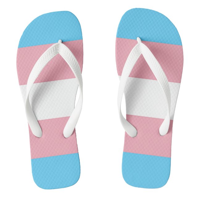LGBTQ+-Stolz für Transgender-Flag Flip Flops (Fußbett)