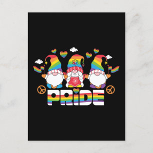 LGBTQ - Stolz - Garten-Gnome - Regenbogenfarbe Postkarte