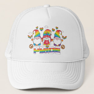 LGBTQ - Stolz - Garten-Gnome - Regenbogenfarbe Truckerkappe