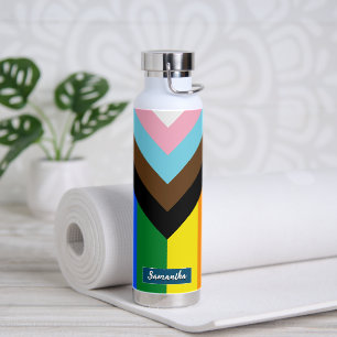 LGBTQ & Stolz, Individuelle Name - Regenbogenlaufw Trinkflasche