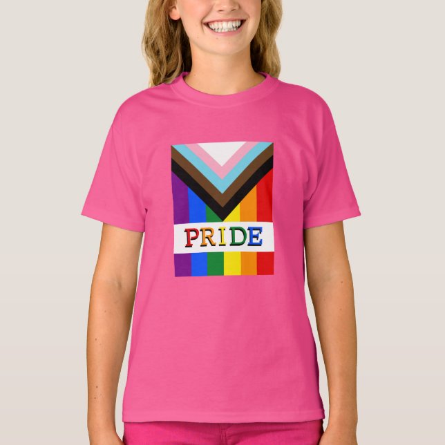 LGBTQ & Stolz - Kinder unter der Flagge "Regenboge T-Shirt (Vorderseite)