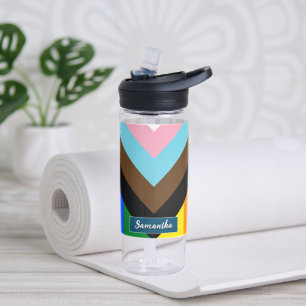 LGBTQ & Stolz - Regenbogen-Progress-Flag, Individu Trinkflasche