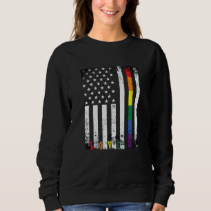 LGBTQ-Stolzmonat US-amerikanische Regenbogenflagge Sweatshirt