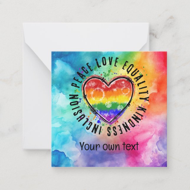 LGBTQ the Pride Note Card: Spread-Liebe Mitteilungskarte (Vorderseite)