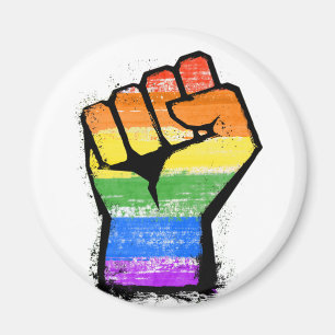 LGBTQ Traditioneller Regenbogen Stolz Faust Magnet