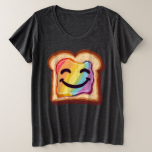 LGBTQ tranche souriante de toast surmontée d'un r 