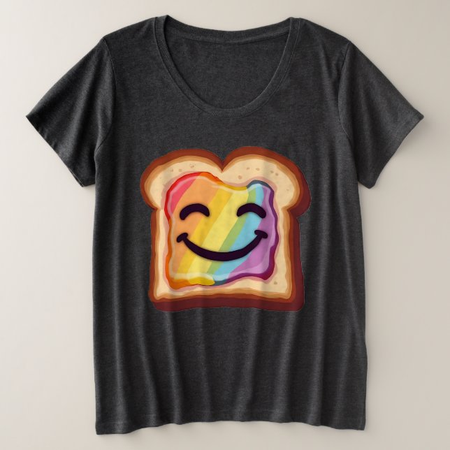 LGBTQ tranche souriante de toast surmontée d'un r  (Design devant)